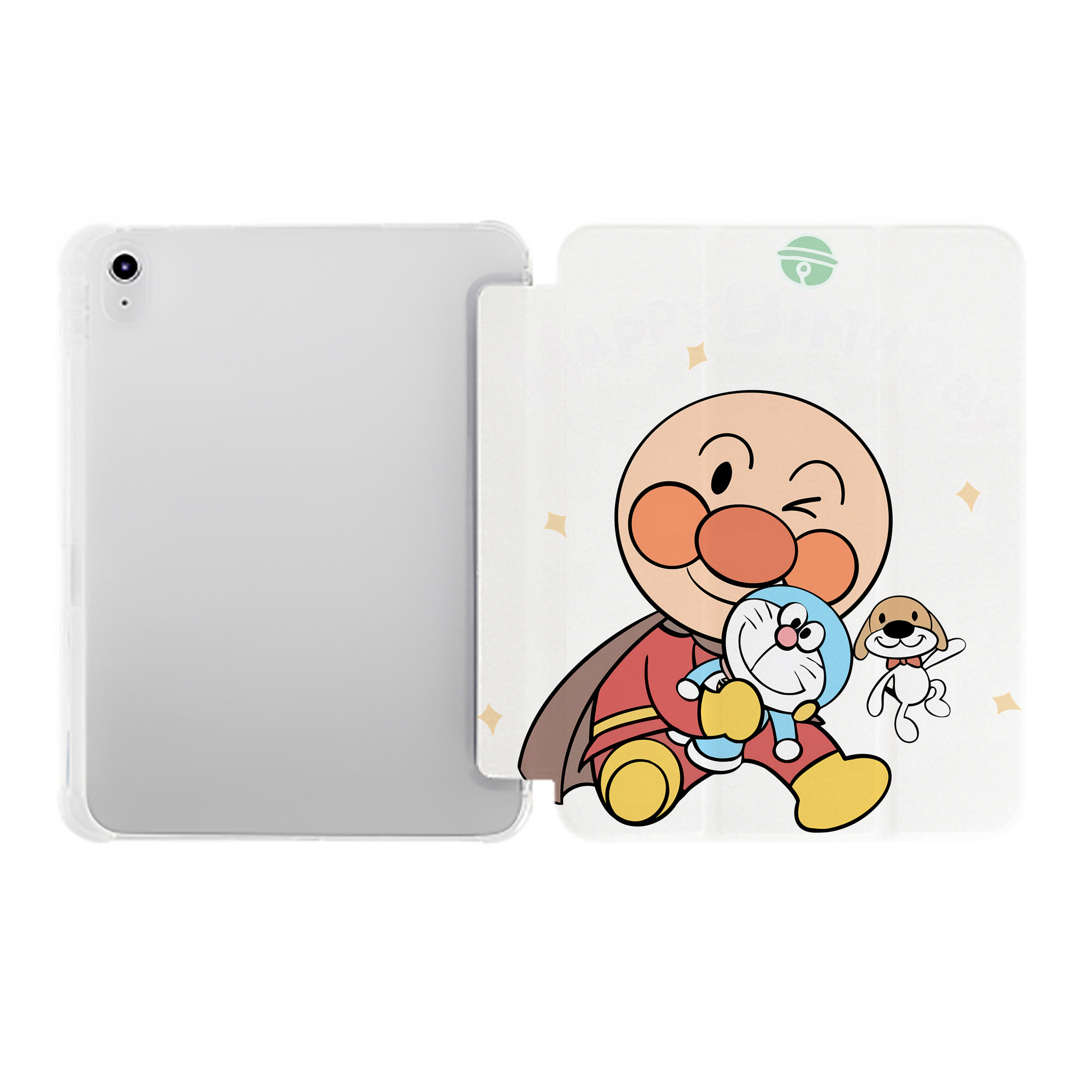 （画像用） アンパンマン Anpanman IPad ケース ペン収納付き 三つ折りスタンド PUレザー×シリコン 対応機種9.5/10.5/10.9インチ
